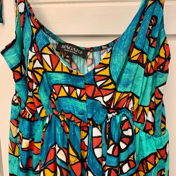 MAGARI Made In Italy Swirl Print Slip Maxi Dress Size M - Picture 3 of 13